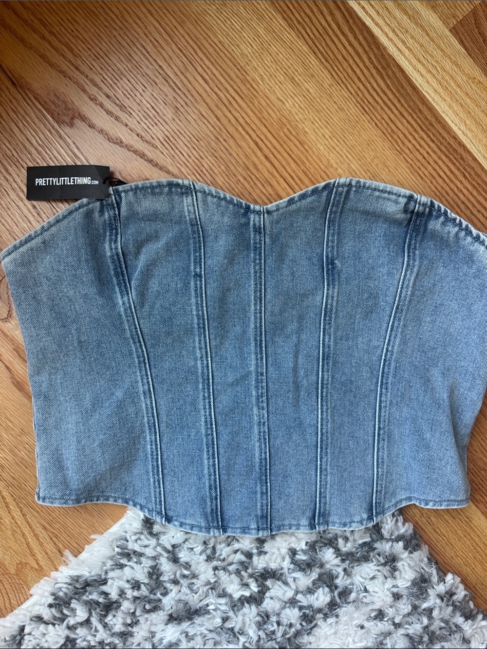 PrettyLittleThing Denim Corset